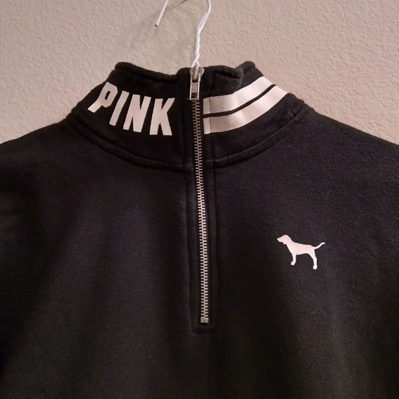 PINK Victoria's Secret Tops - Victoria Secret Pink long sleeve blk/wht Sweatshirt